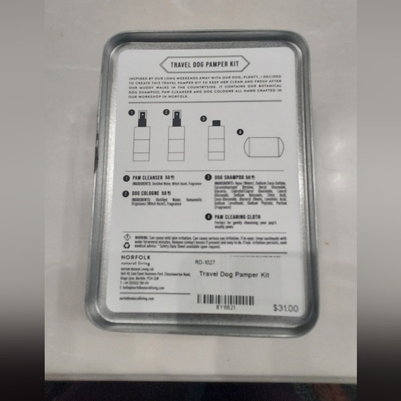 Folk Other - Folk Silver Travel Dog Care Set